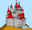 Dibujo Castillo medieval pintado por rosman