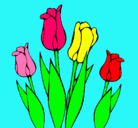 Dibujo Tulipanes pintado por MARGITOS