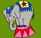 Dibujo Elefante actuando pintado por Krisberly