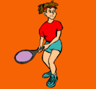 Dibujo Chica tenista pintado por ana