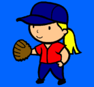 Dibujo Jugadora de béisbol pintado por 7