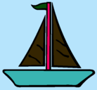 Dibujo Barco velero pintado por Santi