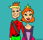 Dibujo Príncipe y princesa pintado por JIMENA