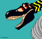 Dibujo Esqueleto tiranosaurio rex pintado por YERAY