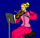 Dibujo Dama violinista pintado por belen