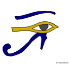 Dibujo Ojo Horus pintado por lupita
