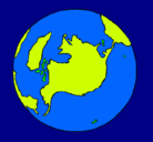 Dibujo Planeta Tierra pintado por anabel