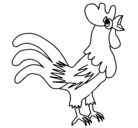 Dibujo Gallo pintado por gallo