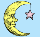 Dibujo Luna y estrella pintado por emmawatson