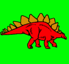 Dibujo Stegosaurus pintado por teby