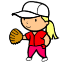 Dibujo Jugadora de béisbol pintado por AILEN