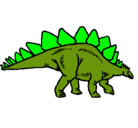 Dibujo Stegosaurus pintado por irenedinoverde