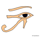Dibujo Ojo Horus pintado por abril