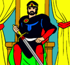 Dibujo Caballero rey pintado por Agusstan