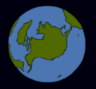 Dibujo Planeta Tierra pintado por marta
