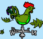 Dibujo Veletas y gallo pintado por myriam