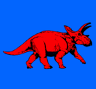 Dibujo Triceratops pintado por tomi