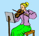 Dibujo Dama violinista pintado por valerytuamor
