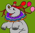 Dibujo Elefante con 3 globos pintado por TIASPOCHAYMYRIAM