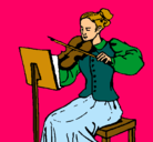 Dibujo Dama violinista pintado por Sulamita