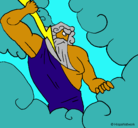 Dibujo Dios Zeus pintado por barbara