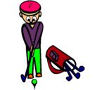 Dibujo Jugador de golf II pintado por yuni