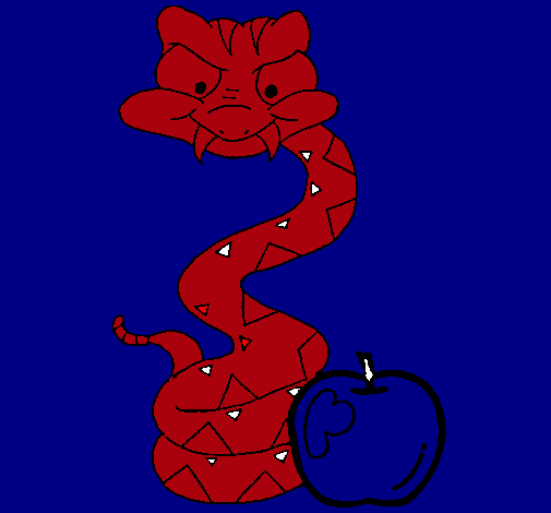 Serpiente y manzana