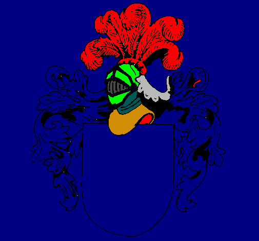 Escudo de armas y casco