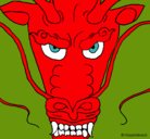 Dibujo Cabeza de dragón pintado por erewsr