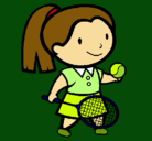 Dibujo Chica tenista pintado por crispat