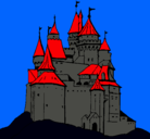 Dibujo Castillo medieval pintado por costillocafe
