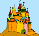 Dibujo Castillo medieval pintado por miki