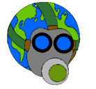 Dibujo Tierra con máscara de gas pintado por sebastian