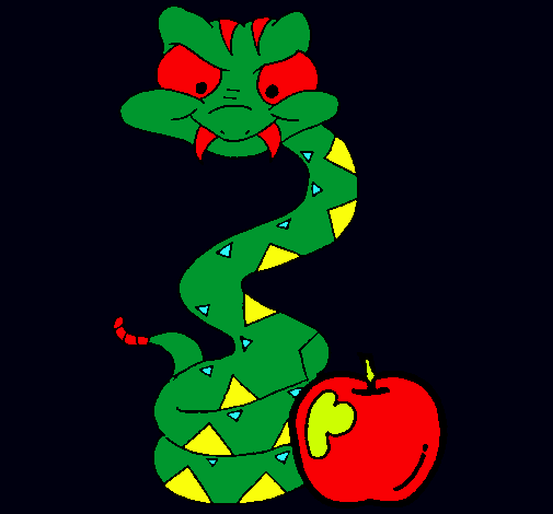 Serpiente y manzana