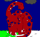 Dibujo Dinosaurios pintado por victor