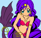 Dibujo Sirena pintado por violeta