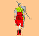 Dibujo Soldado romano pintado por romanoconescudoyespda