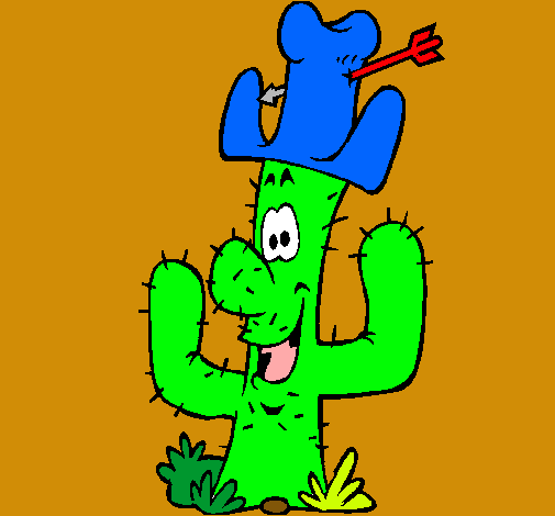 Cactus con sombrero