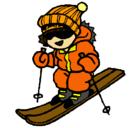 Dibujo Niño esquiando pintado por gamaroy