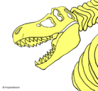 Dibujo Esqueleto tiranosaurio rex pintado por Danielhidalgomancilla