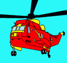 Dibujo Helicóptero al rescate pintado por macqueen