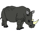 Dibujo Rinoceronte pintado por fabricio