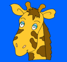 Dibujo Cara de jirafa pintado por fausto