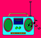 Dibujo Radio cassette 2 pintado por abigail