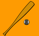 Dibujo Bate y bola de béisbol pintado por victorlopeznavarro