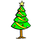 Dibujo Árbol de navidad II pintado por estella