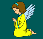 Dibujo Ángel orando pintado por regiszs