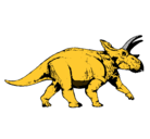 Dibujo Triceratops pintado por moises