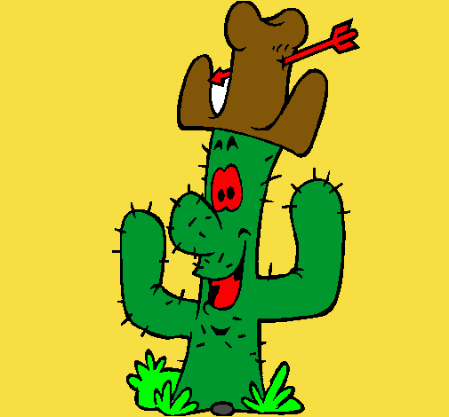 Cactus con sombrero