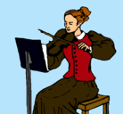 Dibujo Dama violinista pintado por lara